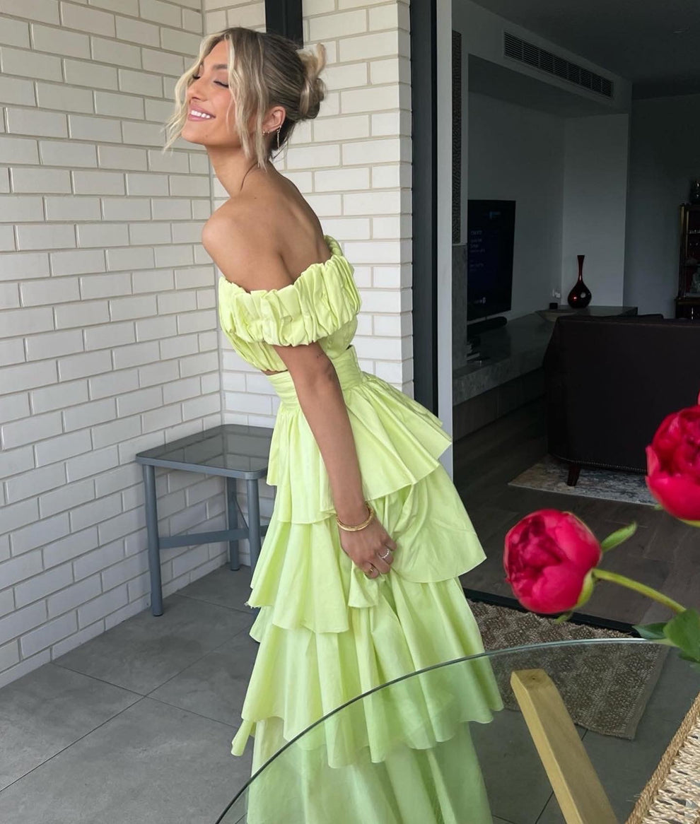 AJE Medina Frill Set Lime Green