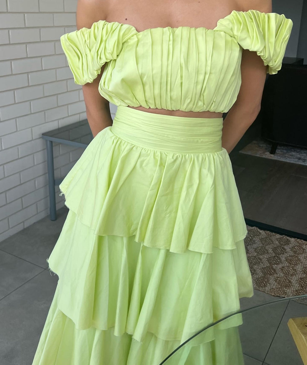 AJE Medina Frill Set Lime Green