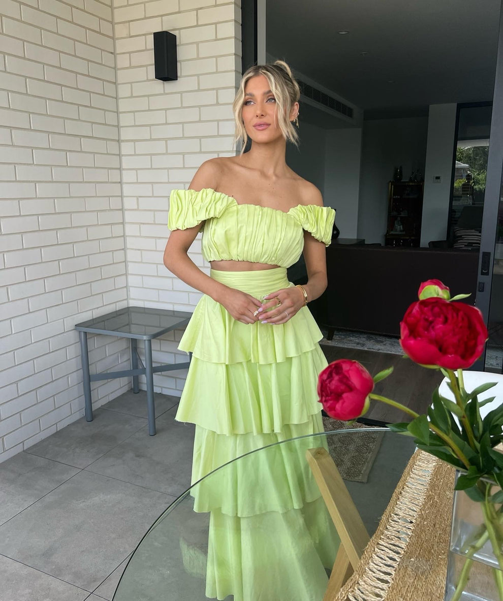 AJE Medina Frill Set Lime Green