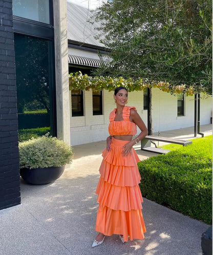 AJE Medina Frill Set Orange