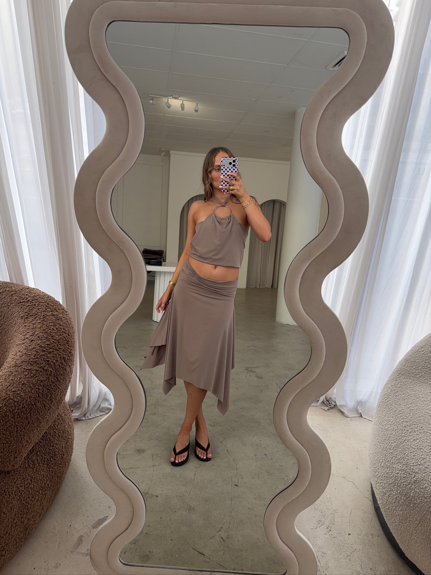 Marouge Alkarz Midi Brown Set