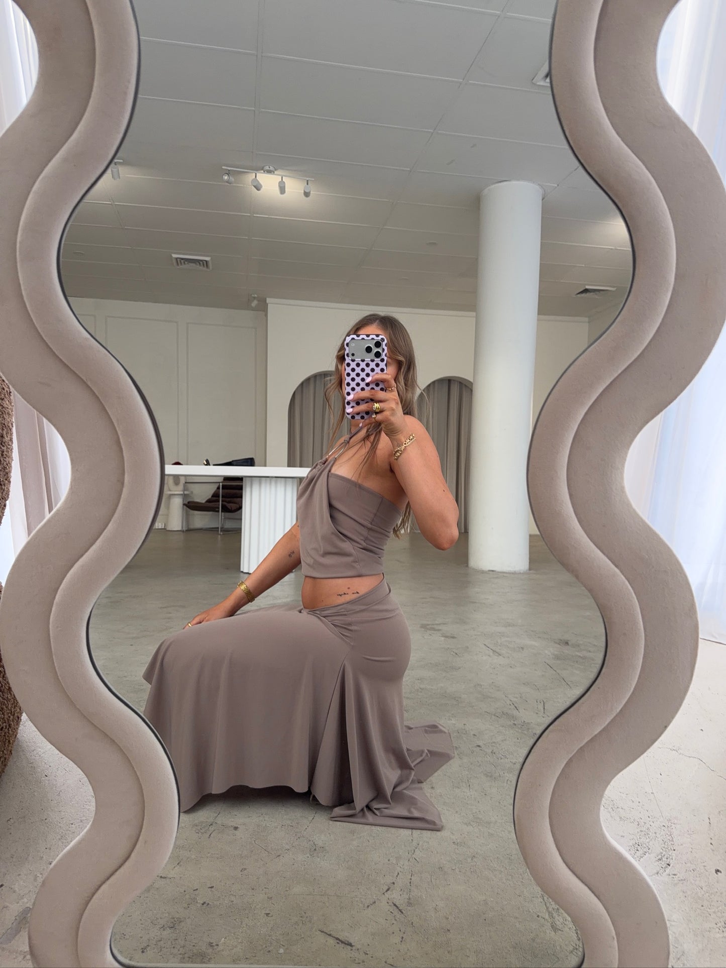 Marouge Alkarz Midi Brown Set