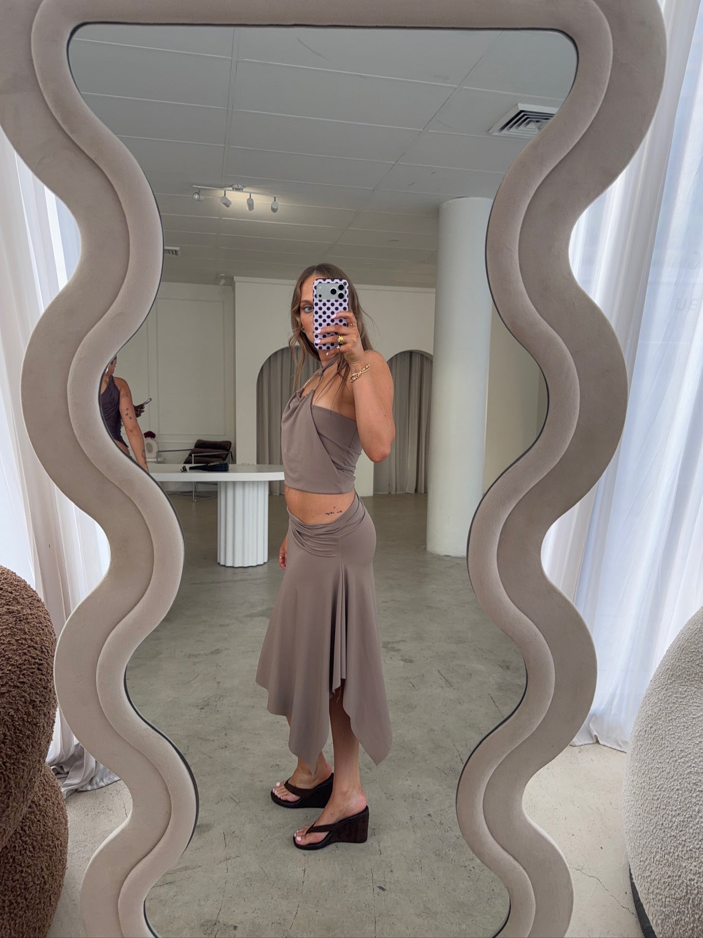 Marouge Alkarz Midi Brown Set
