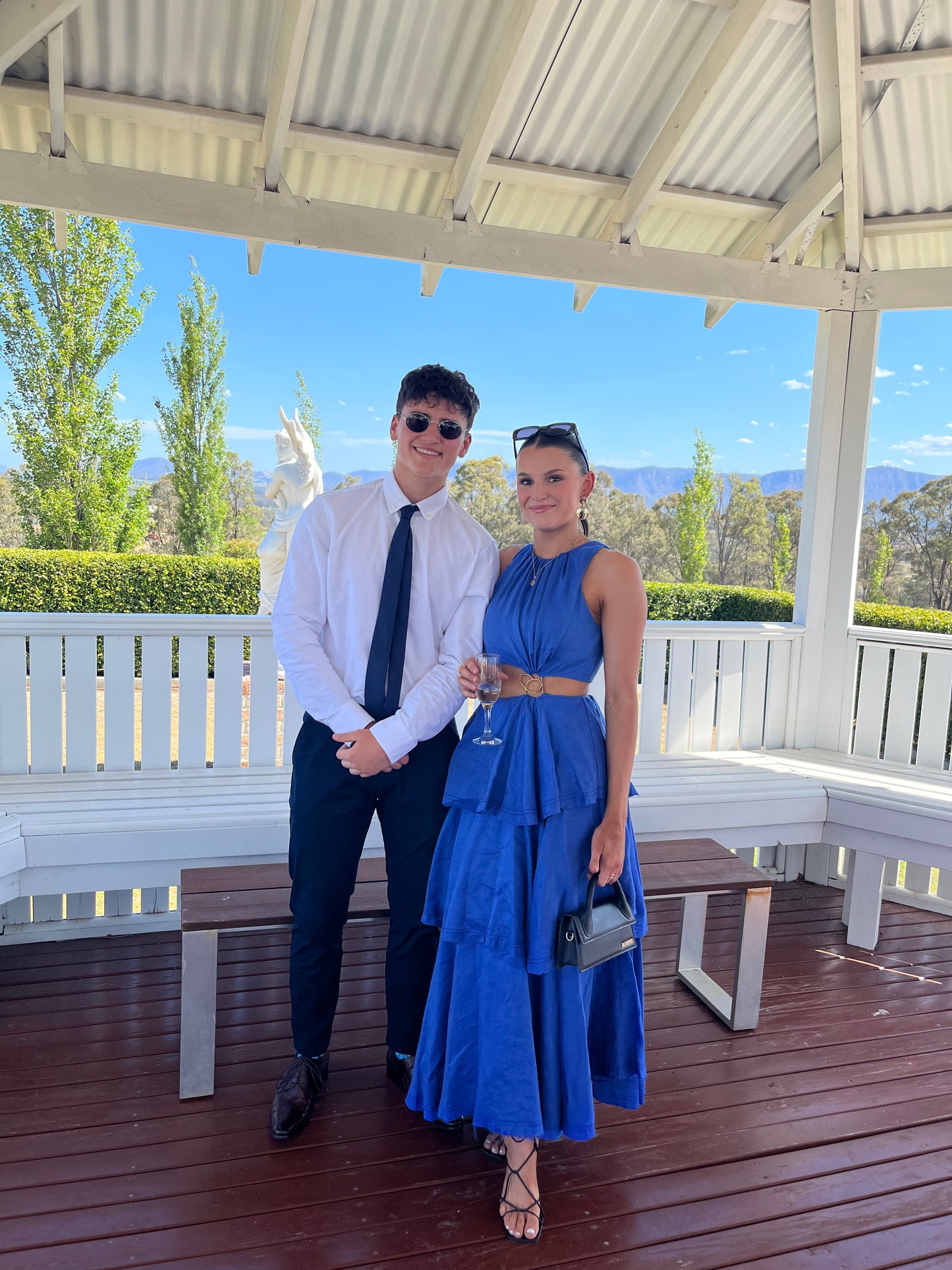 AJE Wave Cut Out Midi Dress