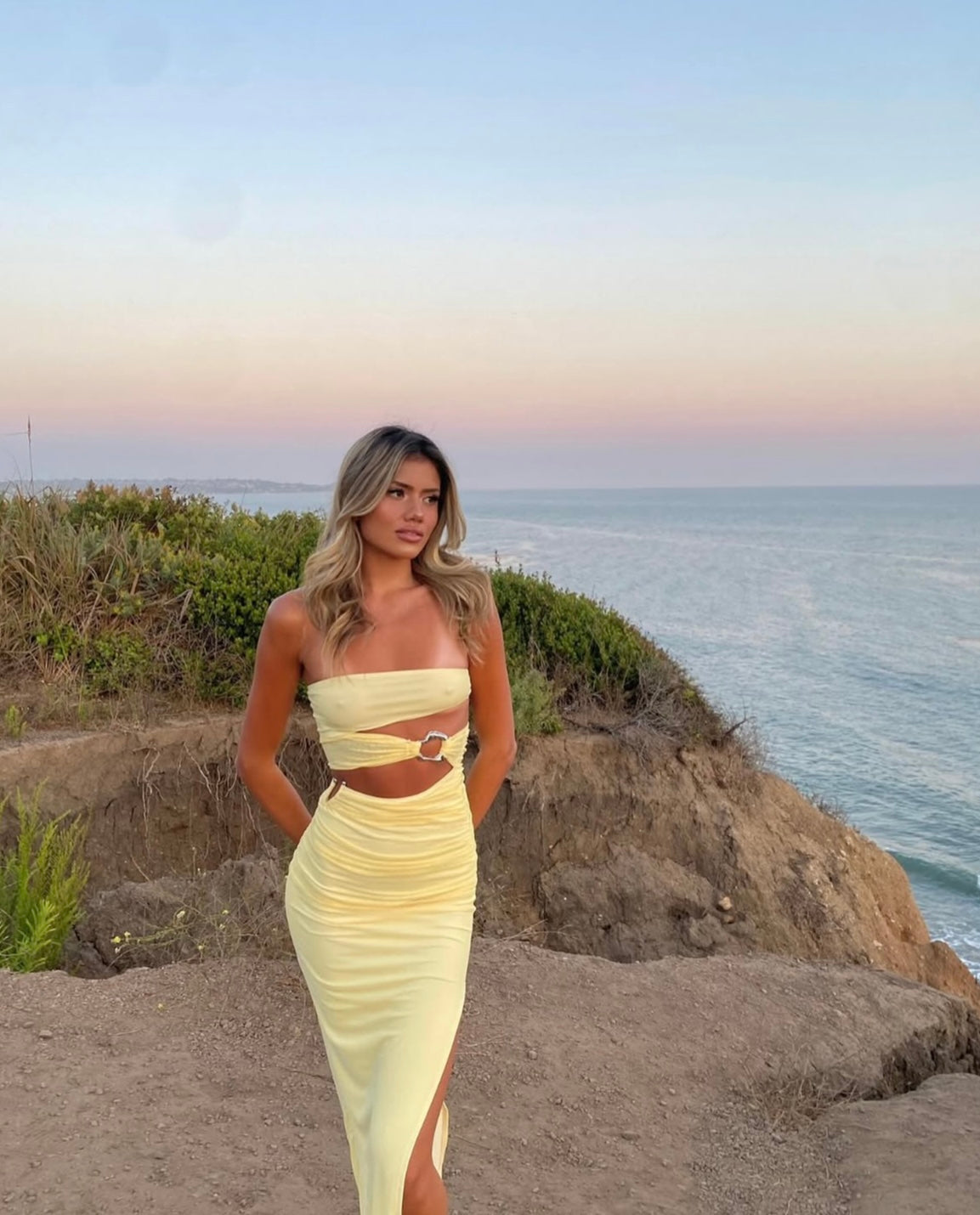 Peppermayo Into Pieces Mesh Maxi Lemon