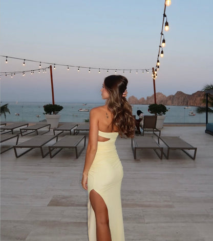 Peppermayo Into Pieces Mesh Maxi Lemon