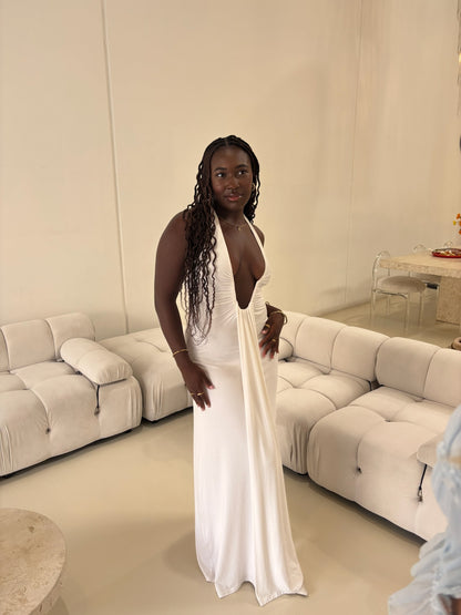 Misha Jennifer Cupro Maxi White