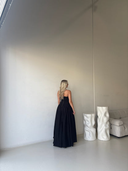 AJE Violette Bubble Hem Maxi Black