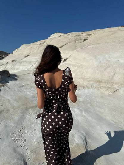 Designed By Si Luna Polka Dot Maxi Dress