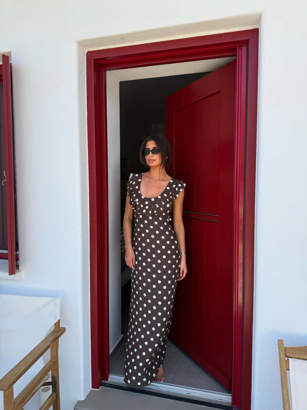 Designed By Si Luna Polka Dot Maxi Dress