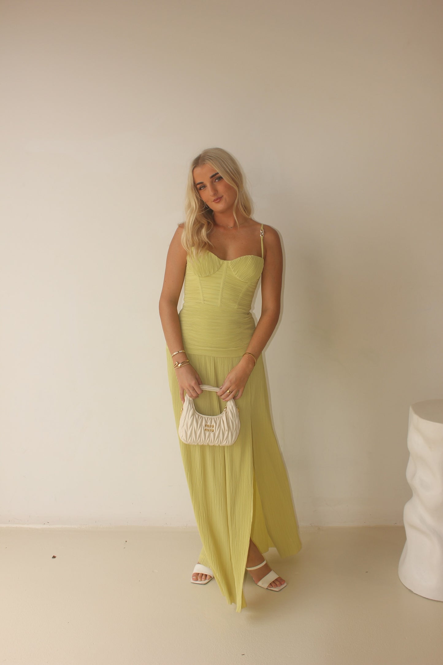 Manning Cartell Double Time Pleat Maxi Pistachio