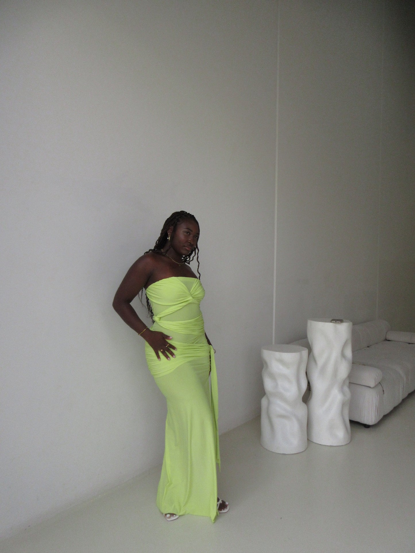 Natalie Rolt Miranda Gown Lime Maxi