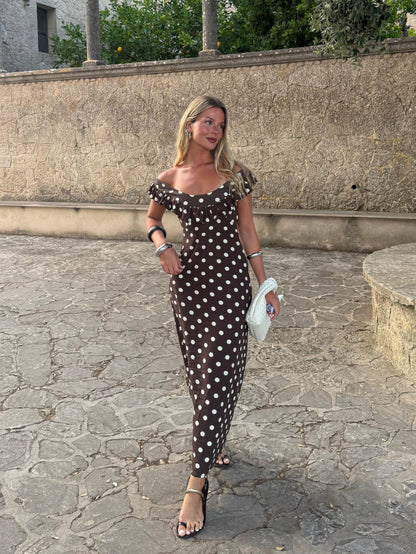 Designed By Si Luna Polka Dot Maxi Dress