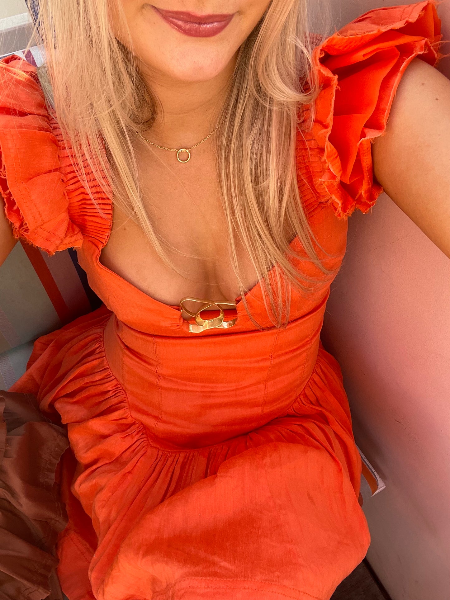 AJE Simone Frill Orange