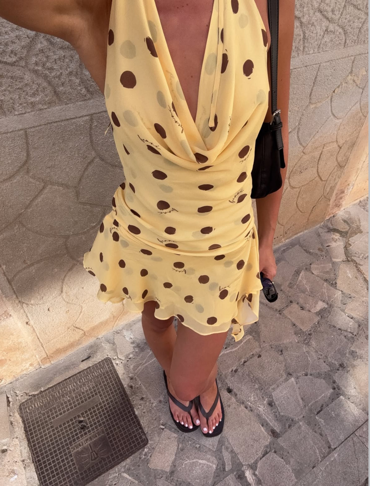 Benni Harlow Polka Dot Yellow Mini