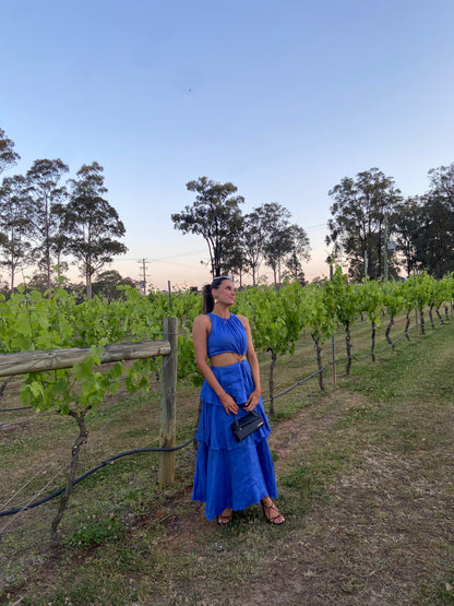 AJE Wave Cut Out Midi Dress