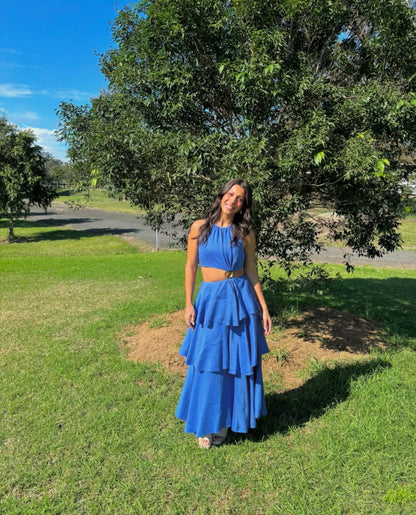 AJE Wave Cut Out Midi Dress