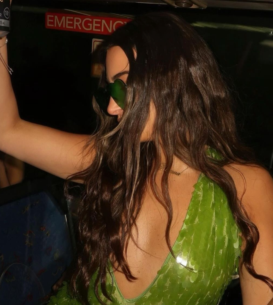 Meshki Primrose Green Sequin Mini