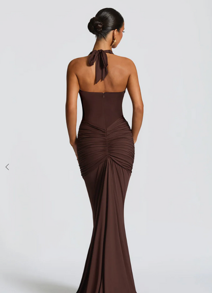 Babyboo Rosetta Plum Brown Maxi