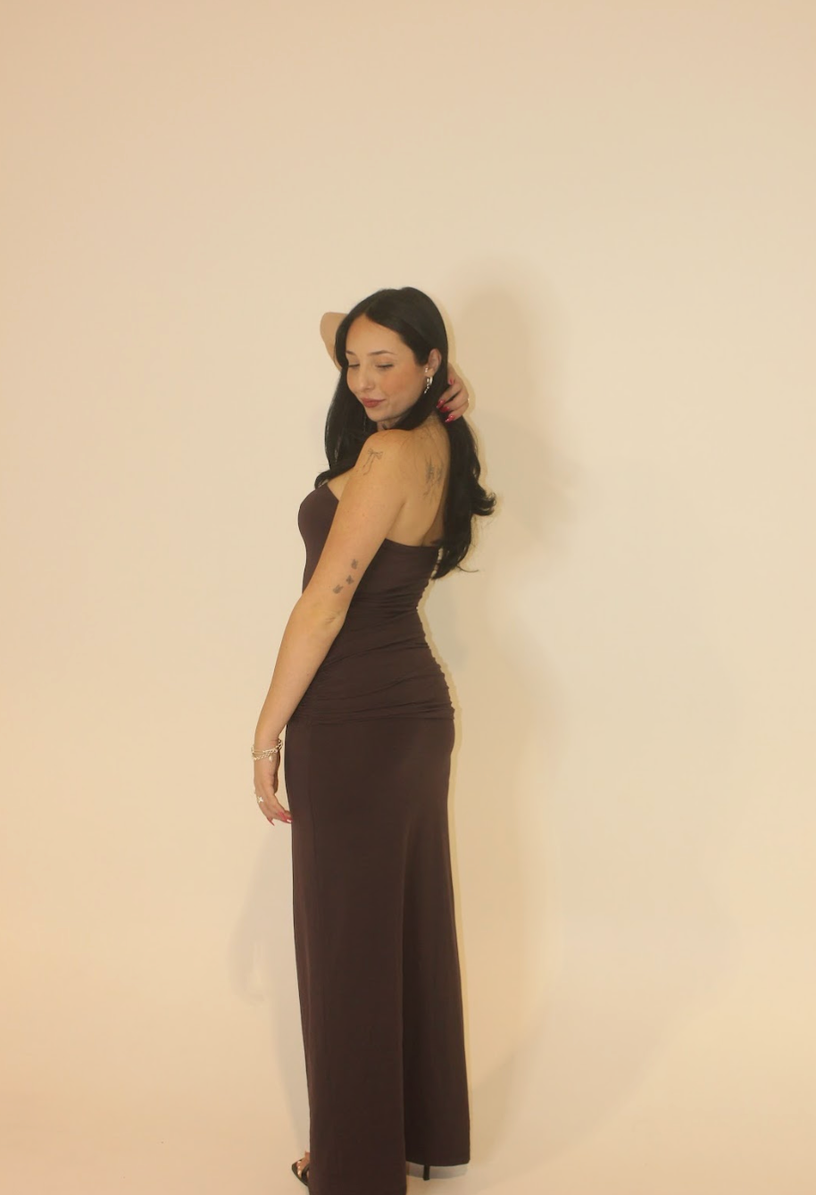 Kookai Torin Trim Brown Maxi