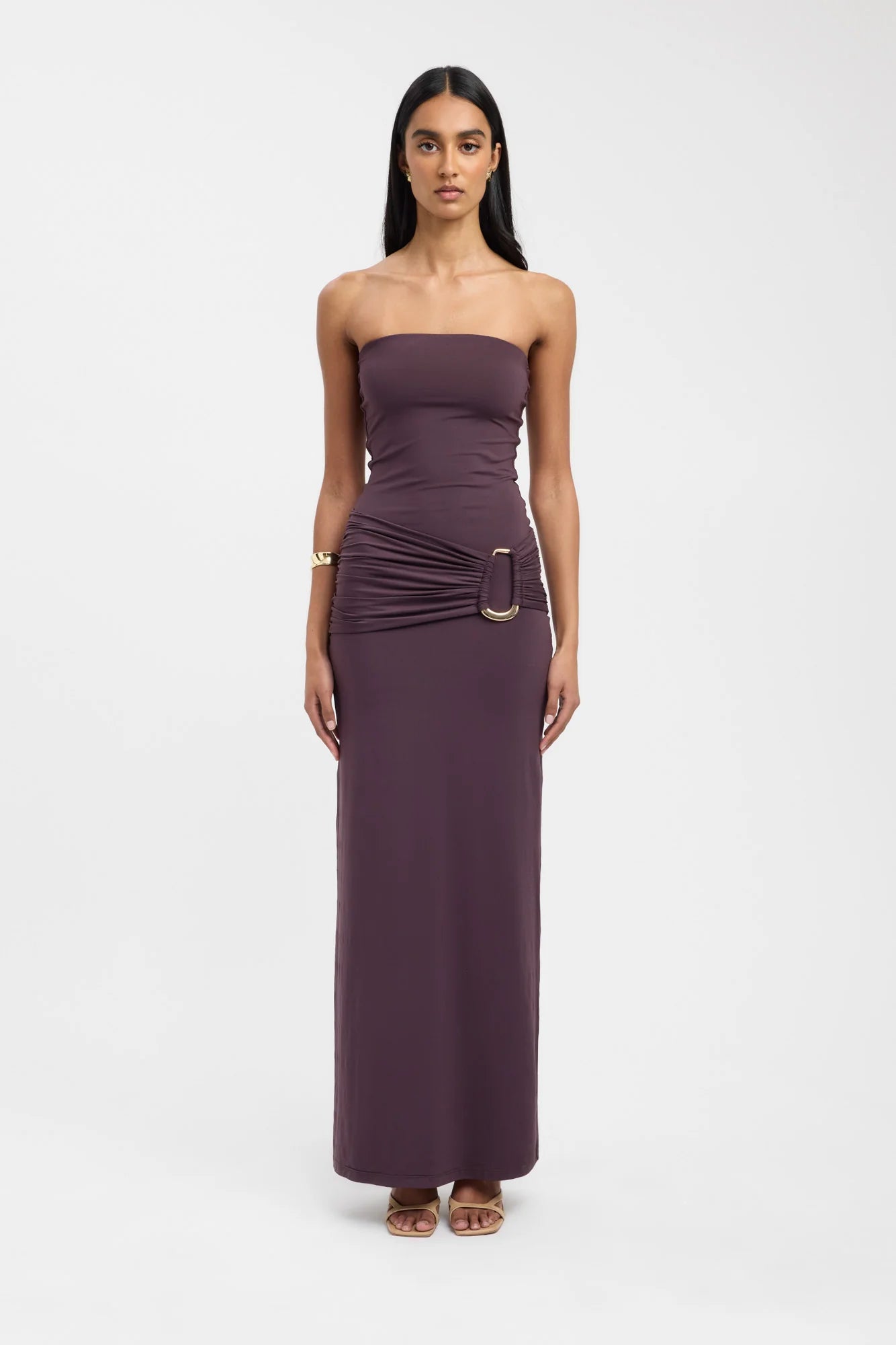 Kookai Torin Trim Brown Maxi
