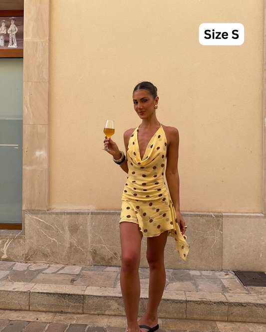 Benni Harlow Polka Dot Yellow Mini