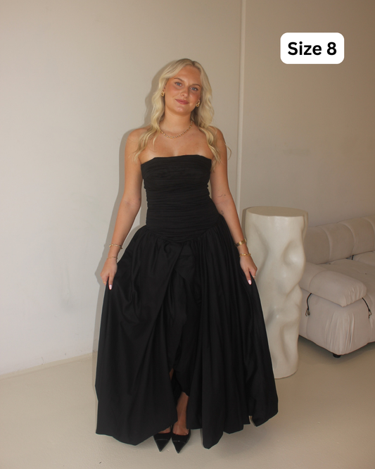 AJE Violette Bubble Hem Maxi Black