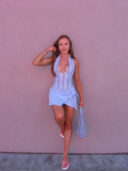 Benni Tiano Blue Mini Dress