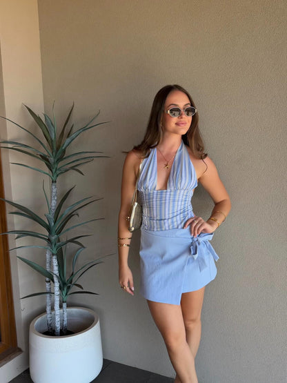Benni Tiano Blue Mini Dress