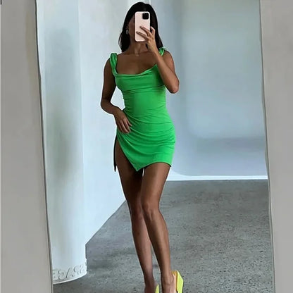 Tiger Mist Joslin Green Mini Dress